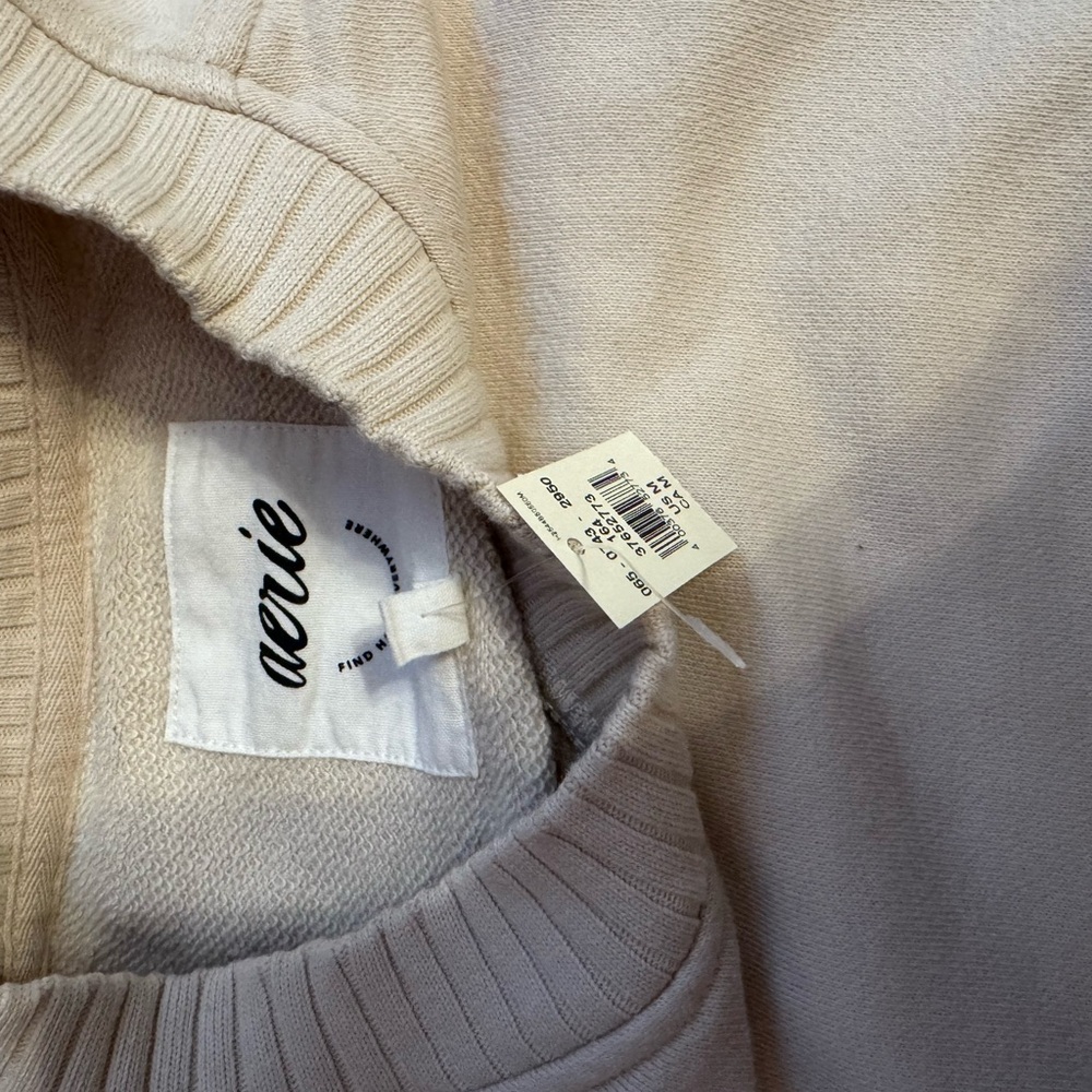 Aerie Cream Sweatshirt with Colorful Lettering - Picture 2 of 3